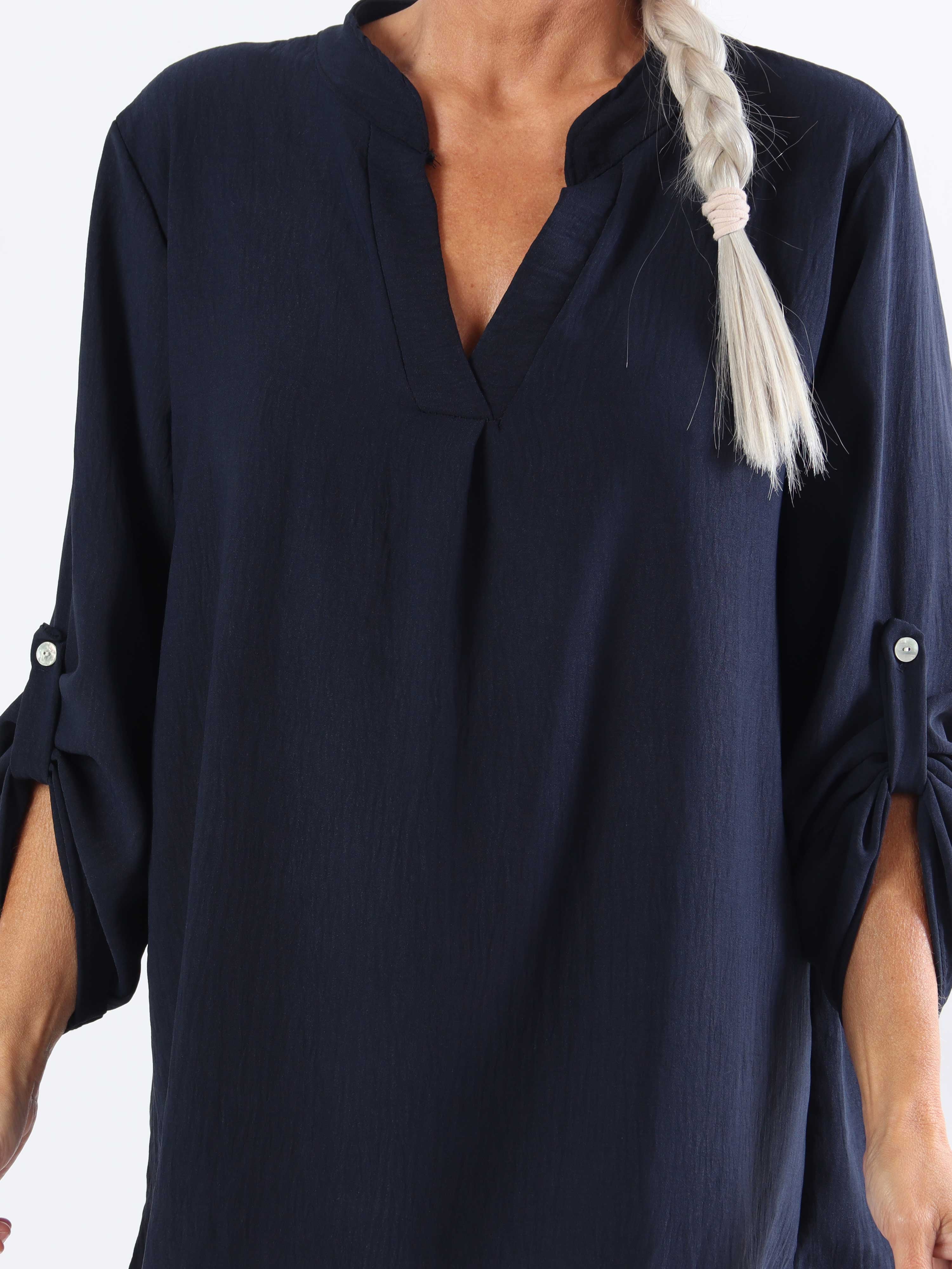 Vanesa Plain - Ensfarvet plus size tunika i viskose (bestseller)